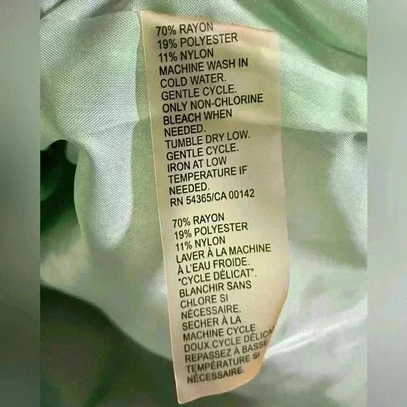 Tan Jay Jacket Lime Green Metallic Collared 3/4 Sleeve Buttons Lined Size 14 - Picture 4 of 9